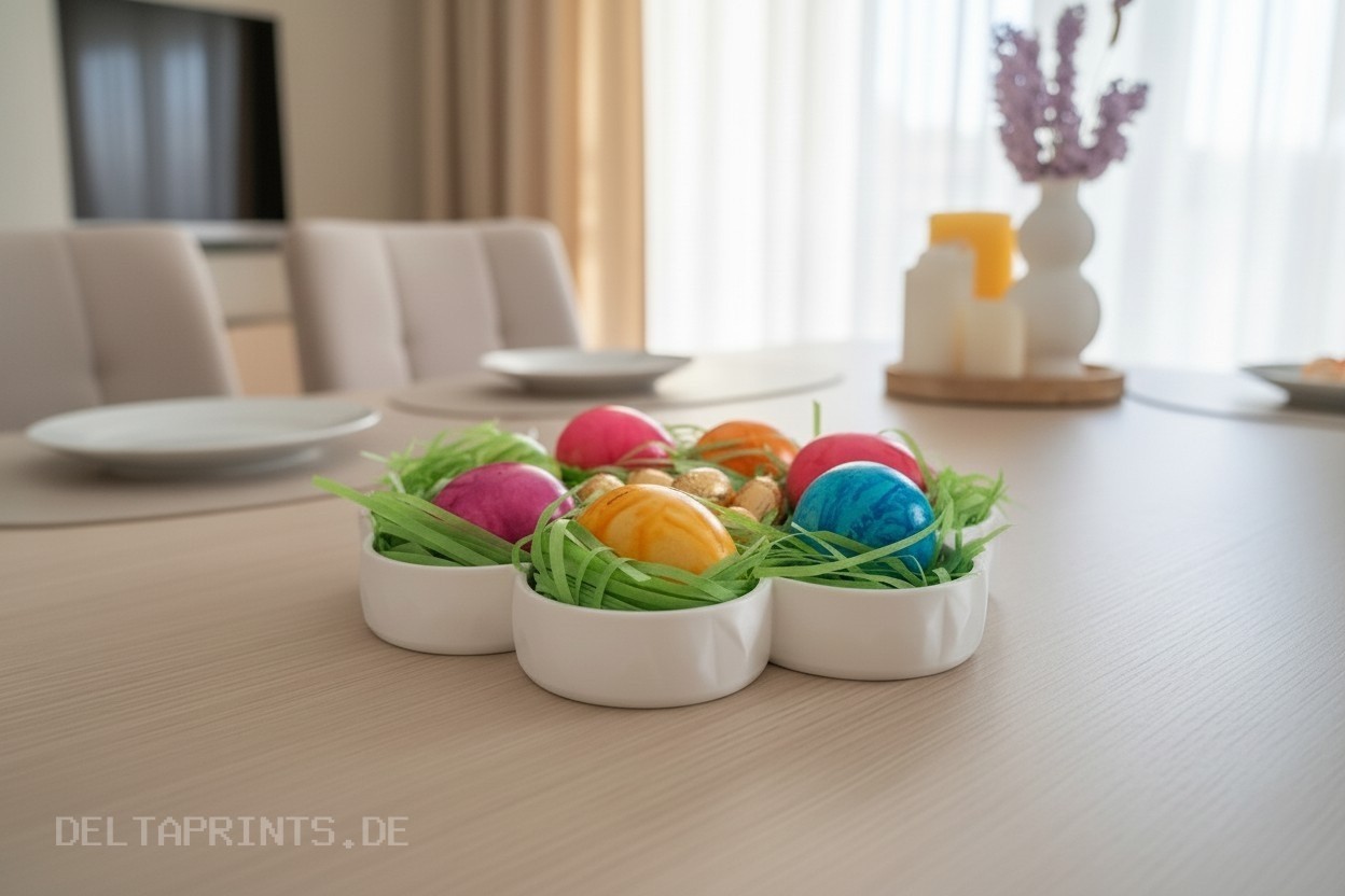 Flower-shaped low poly decorative tray commercial STL file Desk Accessories by Deltaprints