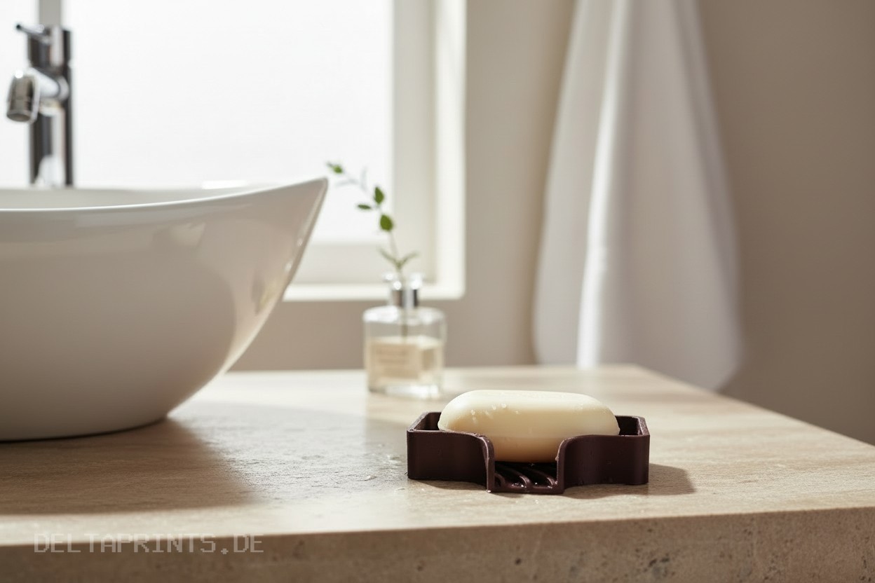 Curved soap dish with drain 3D print product image 3 by Deltaprints