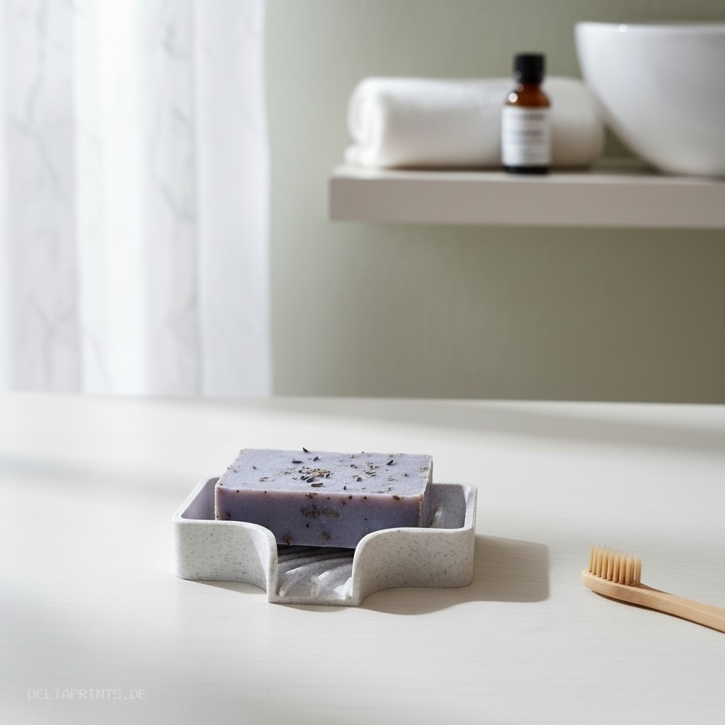 Curved soap dish with drain 3D print product image 2 by Deltaprints
