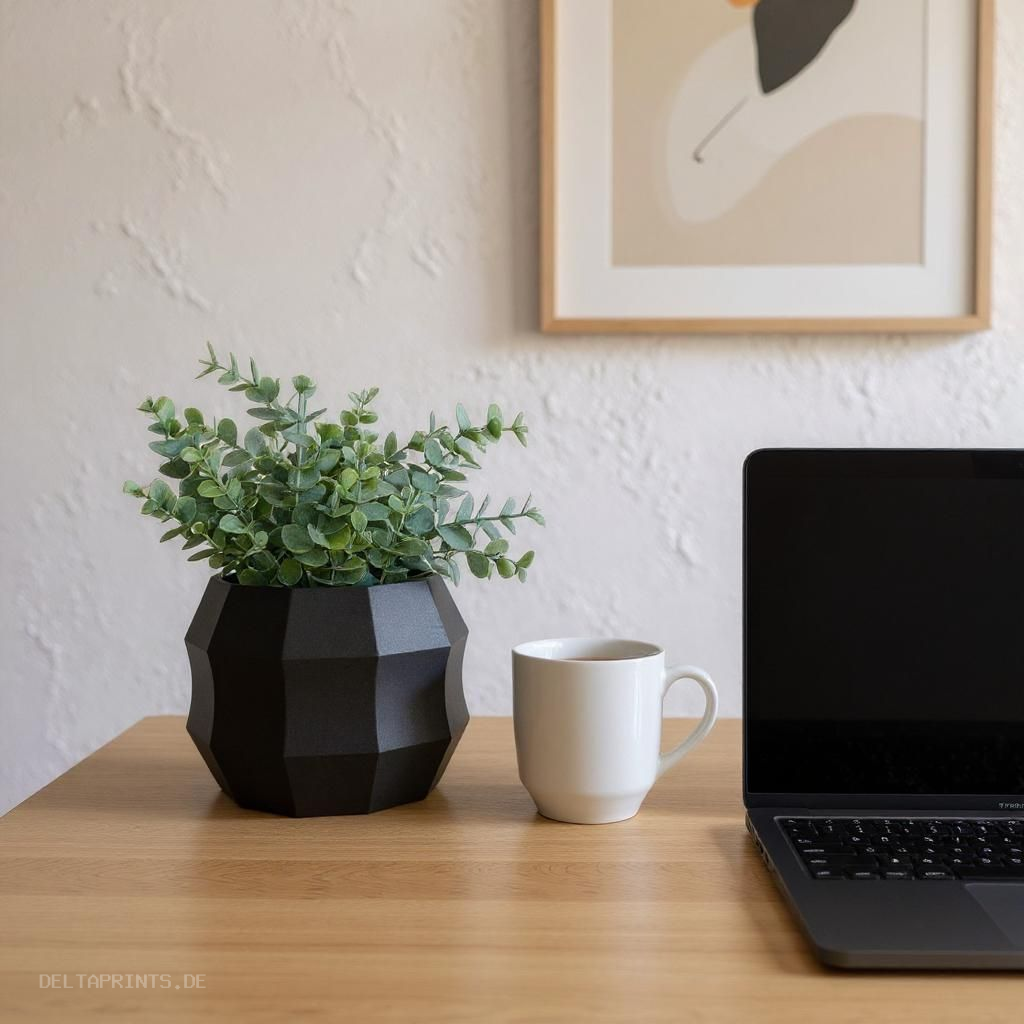 Minimalistic Decagonal Shaped Flowerpot commercial STL file Plants & Planters by Deltaprints