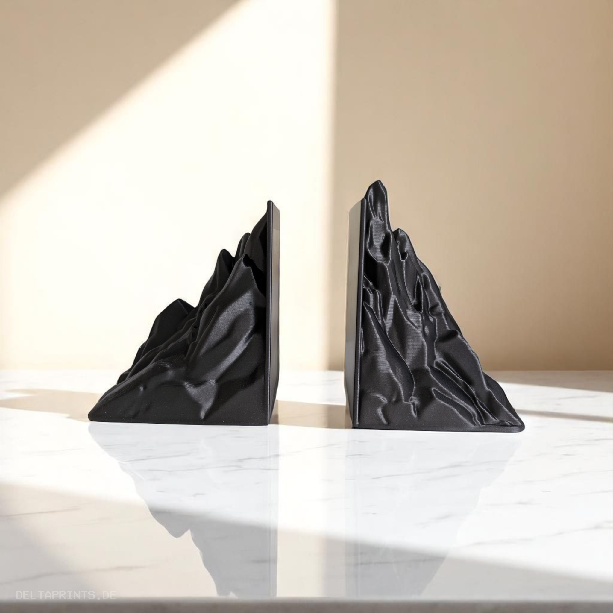 Stunning, Minimalist Mountain Bookends Set 3D print product image 2 by Deltaprints