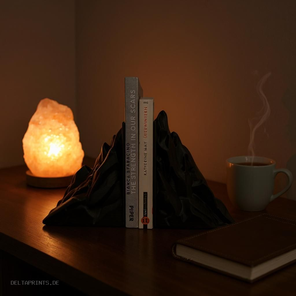 Stunning, Minimalist Mountain Bookends Set 3D print product image 4 by Deltaprints
