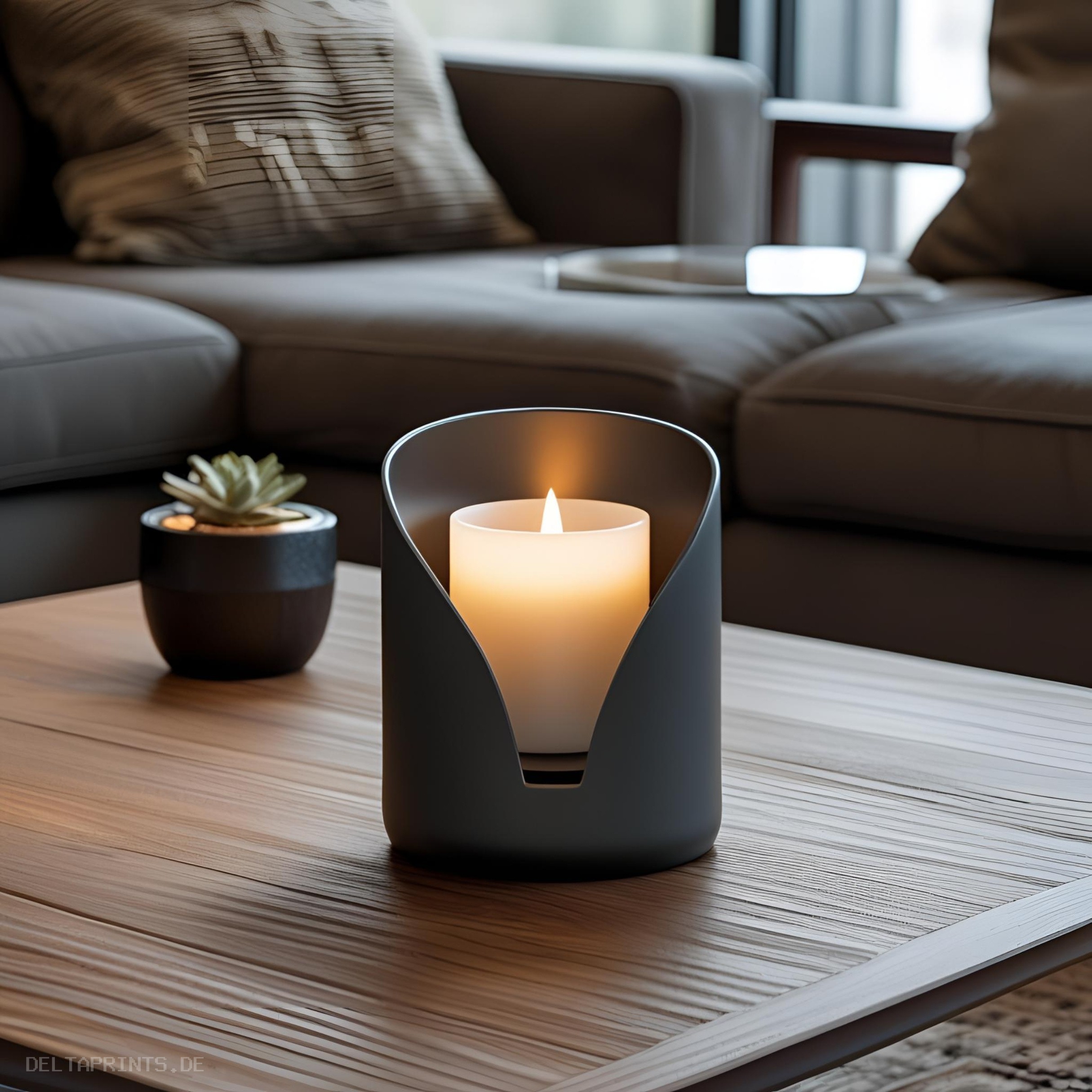Modern Holder For Pillar Candles, Candleholder commercial STL file Candle Holders by Deltaprints