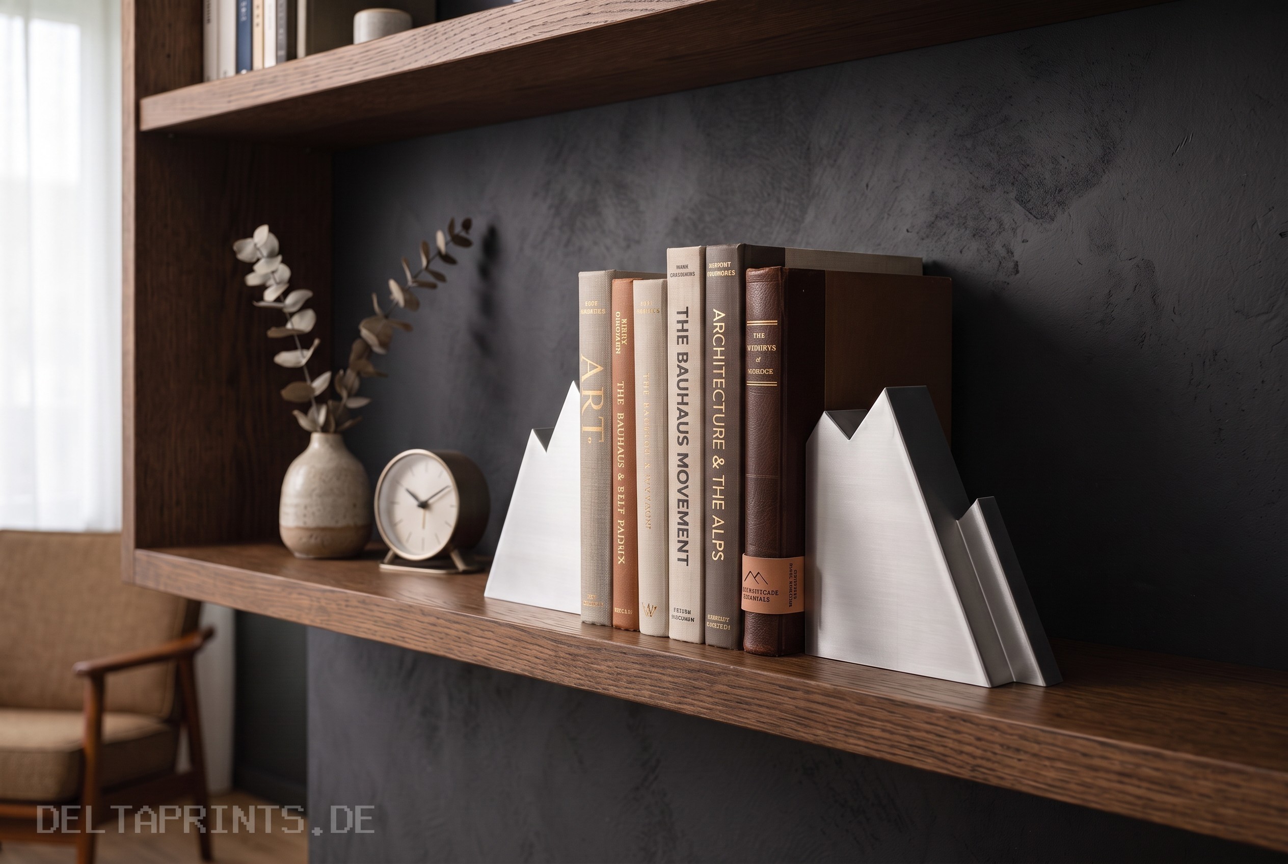 Minimalist Mountain Bookend Duo commercial STL file Desk Accessories by Deltaprints