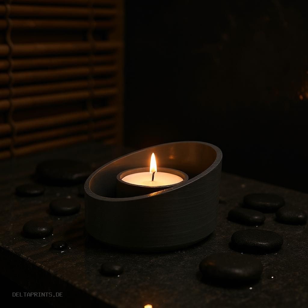 Modern Beveled Tealight Candle Holder 3D print product image 3 by Deltaprints