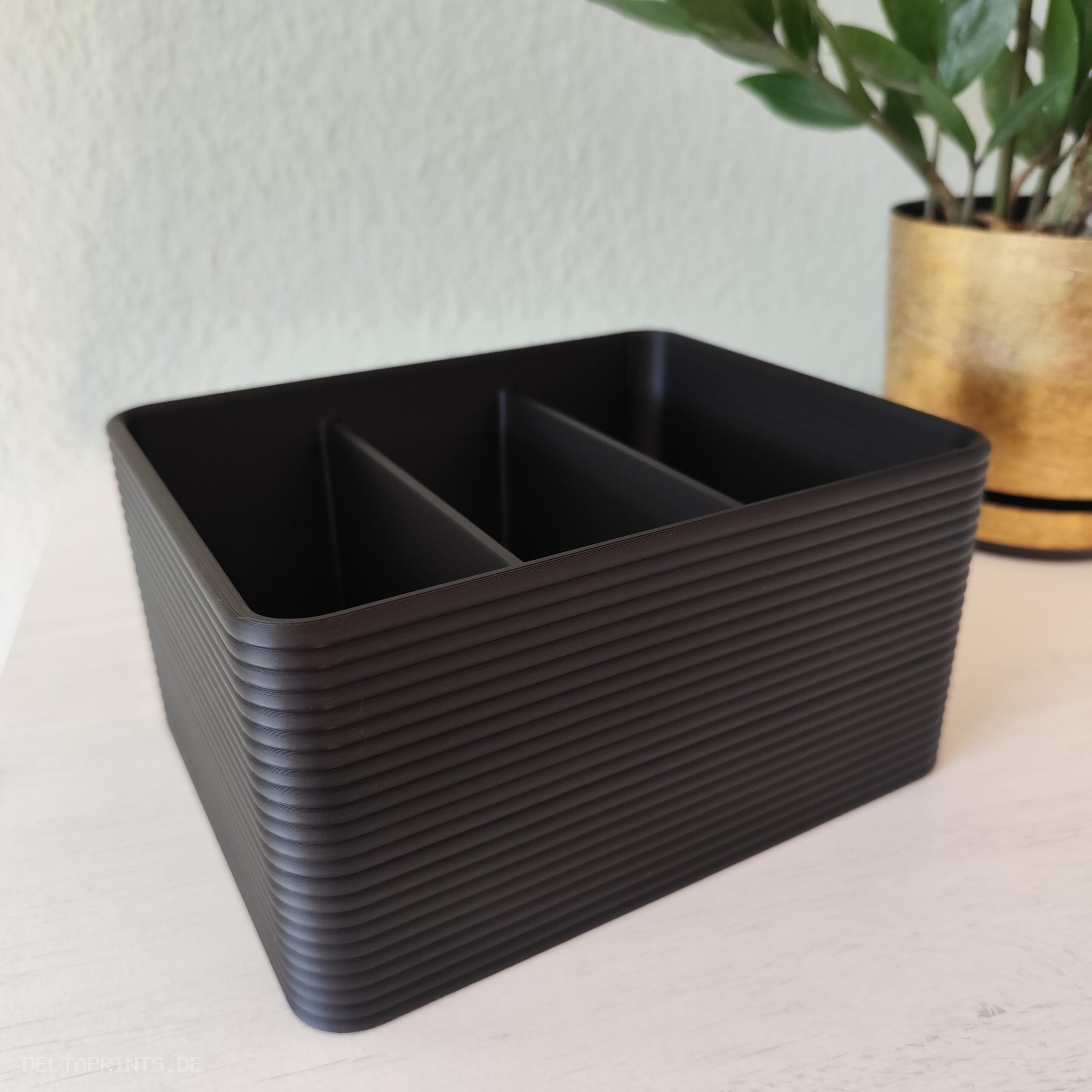 Ribbed Design Remote Control Holder, Remote Caddy 3D print product image 2 by Deltaprints